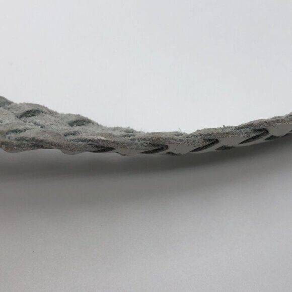 Vintage Womens White Leather Braided Belt Size Small Medium - Picture 4 of 7